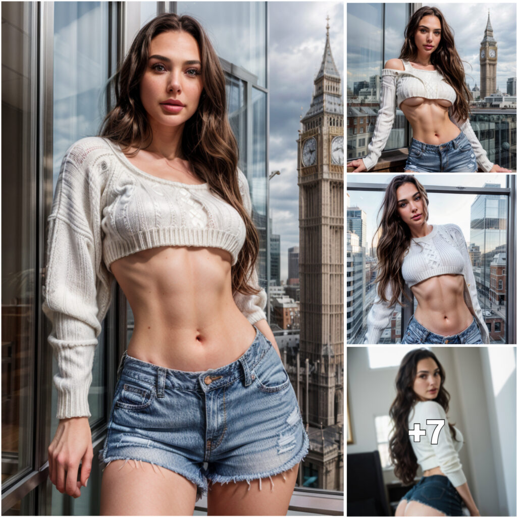 Gal Gadot’s Effortless Glamour Denim Shorts Style While Traveling in the UK